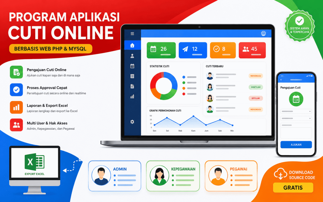 program aplikasi cuti online php mysql