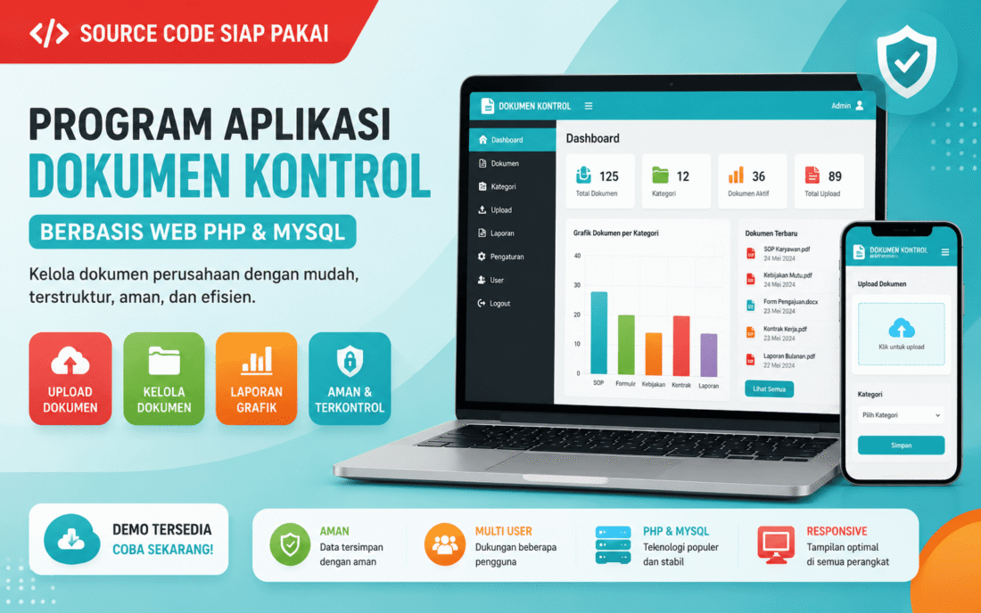 program aplikasi dokumen kontrol php mysql