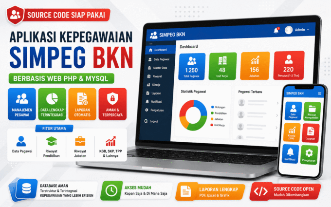 program aplikasi kepegawaian simpeg bkn php mysql