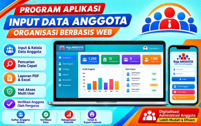 program aplikasi input data anggota organisasi