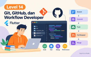 belajar git github flutter