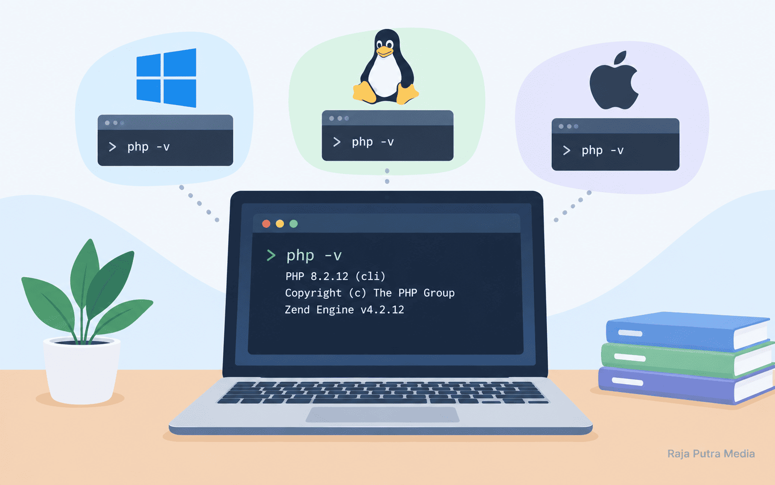 cara cek versi php