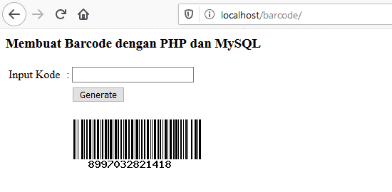 membuat barcode dengan php dan mysql
