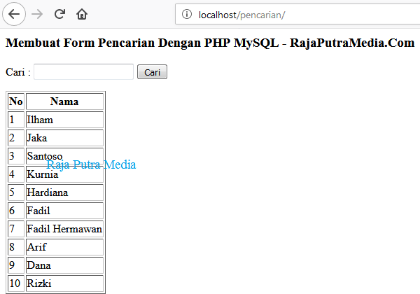 download script pencarian php